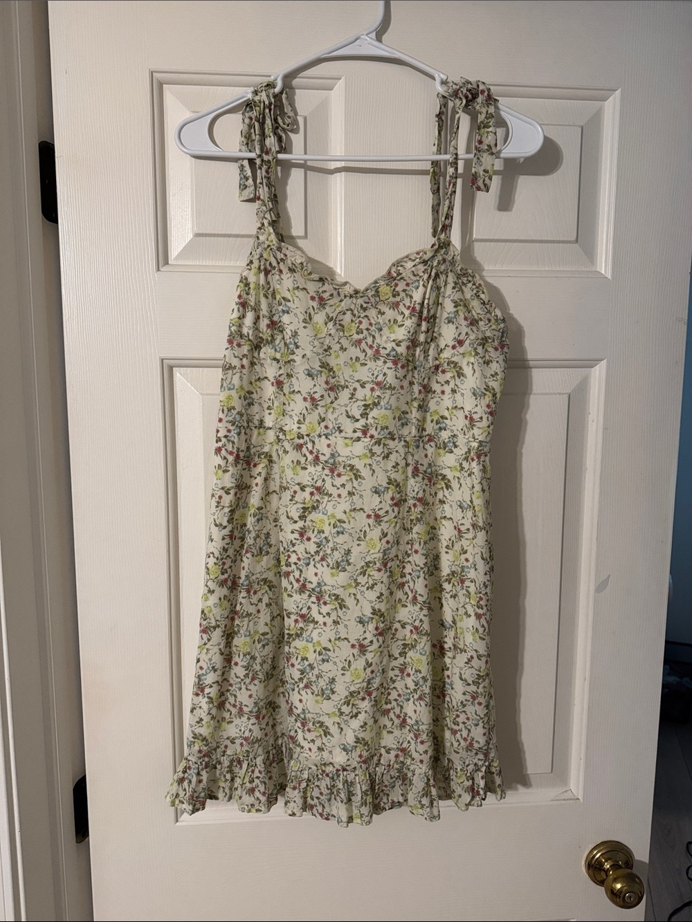 wild fable Cream Floral Tie-Shoulder Sundress